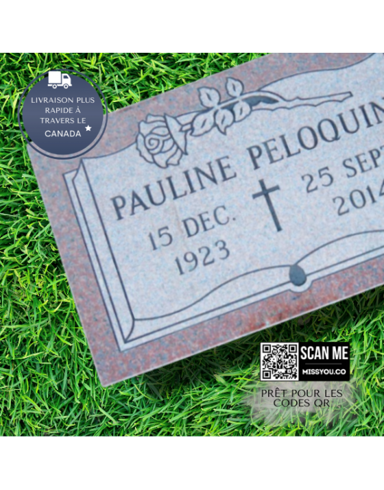 Plaque Funéraire en Granit #034